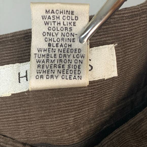 Harold’s Brown Corduroy Ruffled A-Line Bias Cut Knee Length Skirt Size 8 - Picture 6 of 7